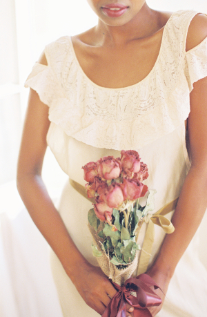 Dried Rose Bridal Bouquet