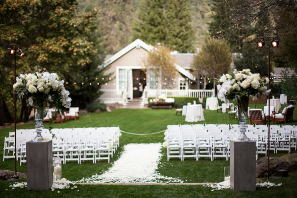 Elegant Backyard Wedding Ceremony