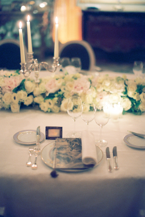 Elegant Ivory Silver Wedding Reception