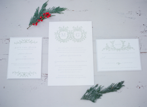 Elegant Letterpress Wedding Invitation