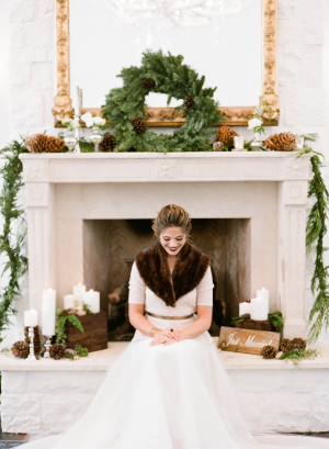 Elegant Rustic Winter Wedding Bride