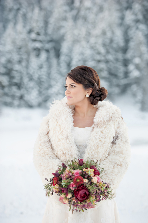 Fur Coat on Bride
