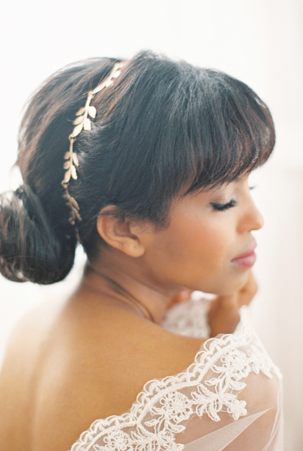 Gold Leaf Bridal Hairpiece