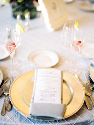 Gray and Gold Place Setting