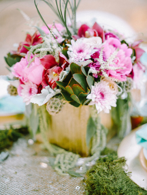 Green and Pink Centerpiece