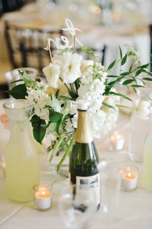 Green and White Centerpiece