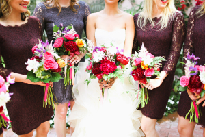 Hot Pink Bridesmaids Bouquets