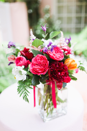 Hot Pink and Green Centerpiece