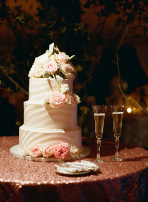 Modern Three Tier Wedding Cake