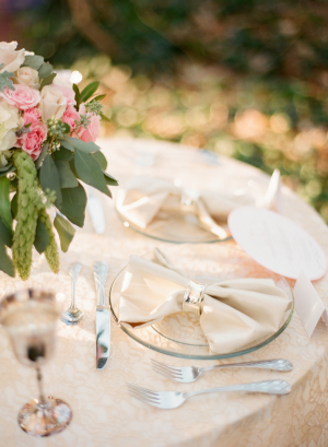 Pink Green and Cream Table Ideas