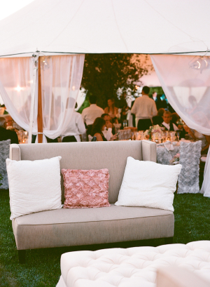 Pink and Gray Wedding Lounge Area
