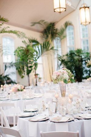 Pink and White Wedding Reception