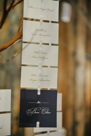 Place Cards on Ribbon