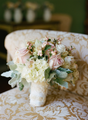 Protea Dusty Miller and Rose Bouquet
