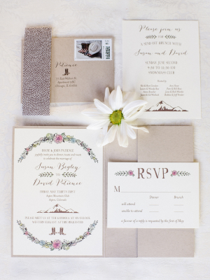 Purple and Gray Wedding Invitations