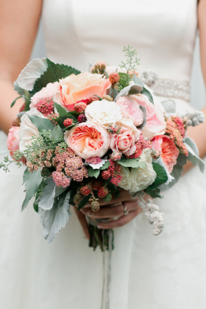 Ranunculus and Berry Bouquet