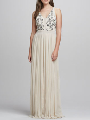 Rebecca Taylor Sequin Embellished Bodice Gown