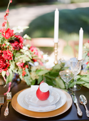 Red Pear Place Setting