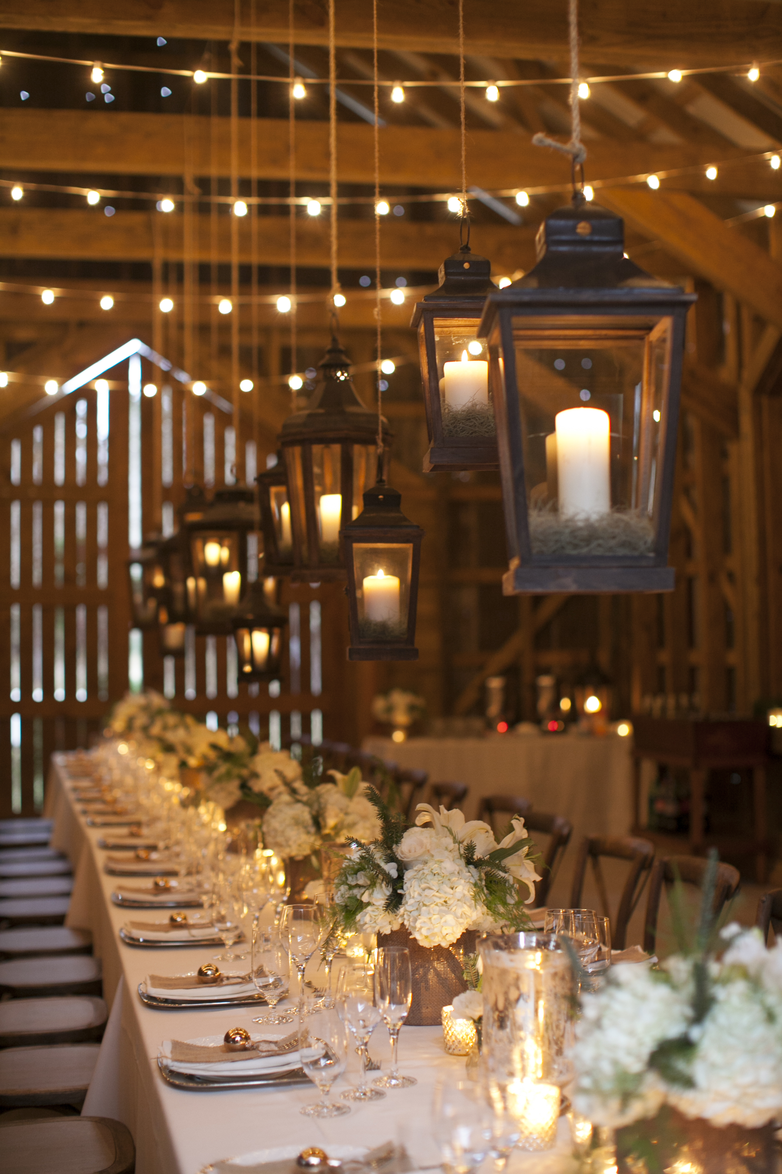 Romantic Candlelit Barn Reception