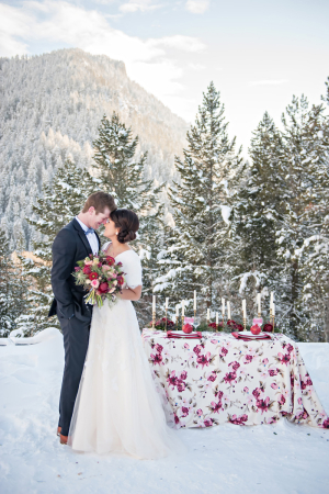 Ruby Emerald and Gold Winter Wedding Inspiration