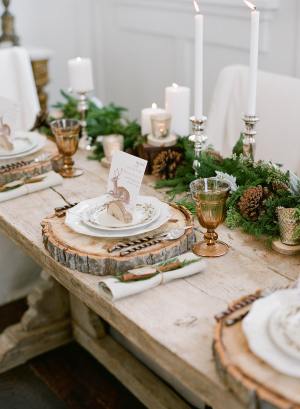 Rustic Elegant Winter Wood Table