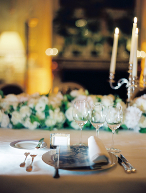 Silver Wedding Place Setting