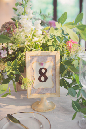 Vintage Style Reception Table Numbers