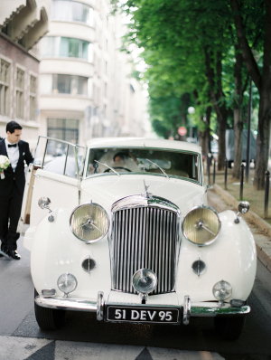 Vintage Wedding Car in Paris