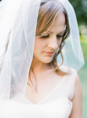 Wedding Dress with Blusher Veil