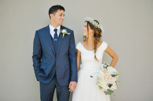 Wedding in Navy and Peach