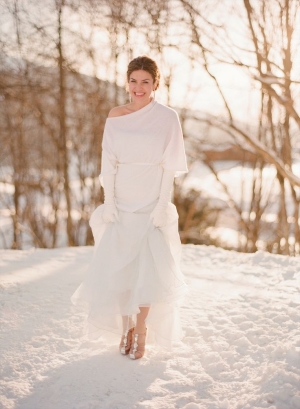 Winter Bride in Le Spose di Gio Gown