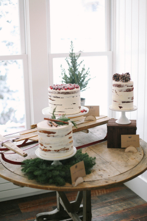 Winter Wedding Cake Display