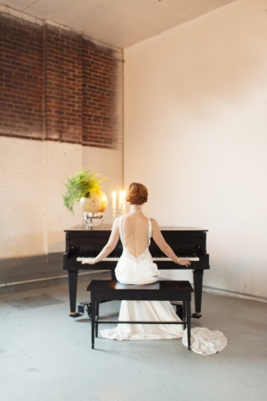 Art Deco Bride at Piano