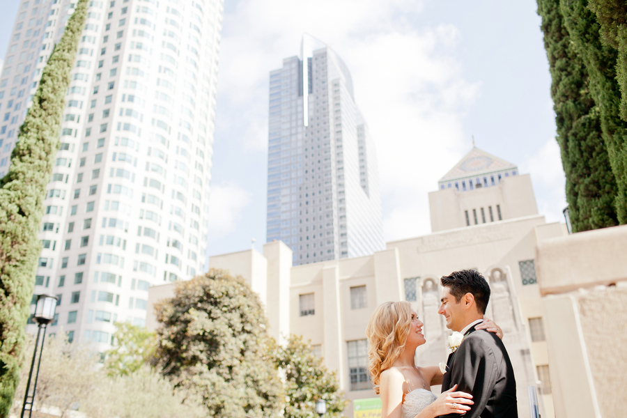 Downtown LA Romantic Wedding Portrait