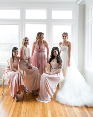 Elegant Blush Bridesmaids Dresses