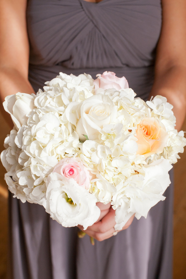 Fluffy White Bridesmaids Bouquet