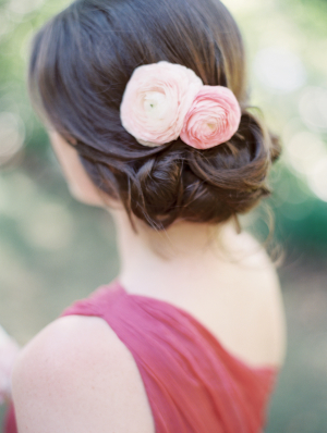 Fresh Flowers in Casual Updo