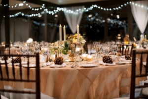 Gold Striped Linens