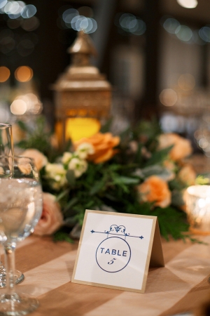 Navy Table Number
