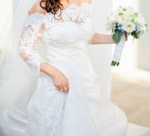 Off Shoulder Lace Bridal Gown