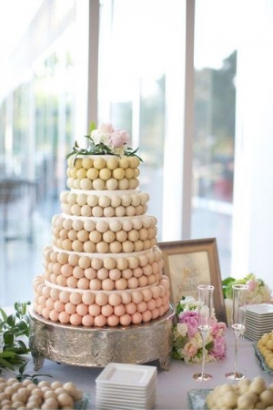Ombre Cake Pop Wedding Cake