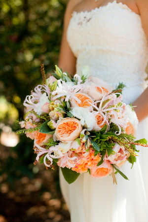Peach Peony Bridal Bouquet