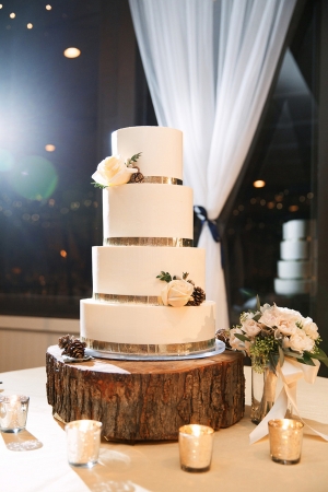 Wedding Cake on Tree Stump