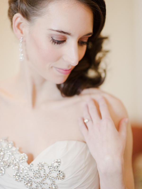 Beaded Detail on Bridal Gown