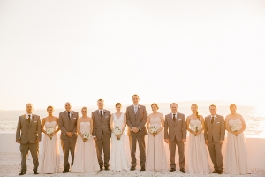Bridal Party on the Beach