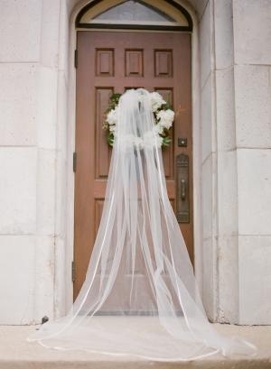 Bridal Veil on Church Door