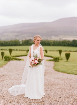 Bride at Irish Castle