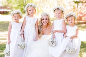 Bride with Flower Girls