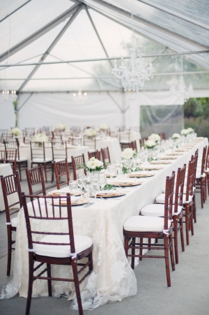 Elegant Lace Reception Table Linens