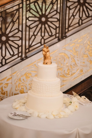 Gold Bride and Groom Cake Topper